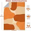 Yinhua Living Room Rug 8x10 Abstract Rug, Washable Modern Rugs Non Slip, Soft Area Rugs Low Pile, Faux Wool Orange Carpet for Living Room, Bedroom, Dining Room, Orange