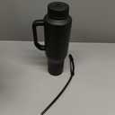 Coldest Tumbler with Handle and Straw - 100% Leak Proof Insulated Tumbler with Lid and Straw (3 Lids) - Stainless Steel Tumblers for Women & Men - Cup Holder Friendly Base, 46 oz (Stealth Black)