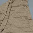 EVALESS Women's Lightweight Diamond Quilted Jacket Casual Winter Open Front Button Down Puffer Coat Outwear Cardigan, XL