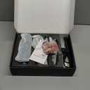 Yinhua Curling Iron Set, 5 in 1 Curling Wand with 4 Interchangeable Ceramic Barrels and 1 Straight Hair Brush, 30S Instant Heat Up, LCD Temp Adjustment, Dual Voltage, Includes Heat Resistant Gloves (Green)