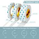 3M Double Sided Tape 0.5"16.5Ft No Damage Double Sided Wall Tape | Heavy Duty PE Foam Mounting Tape Removable Waterproof for Home Office Decor Crafts Arts DIY Paint Picture Poster