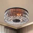 Modern and Elegant Crystal Flush Mount Ceiling Light, Stylish Lighting Fixture Indoor Hanging Light for Kitchen, Living Room, Bedroom, Hallway, and Bathroom (24 Inch)