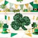 7.9'' St. Patrick's Day Table Decoration Artificial Leaf Clover Shamrocks Wooden Signs Irish Decor Lucky Green Clover for Irish Holidays Party Home Office Window Decor