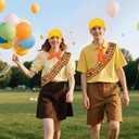 Scout Costume Set, Wilderness Explorer Costume Scout Accessories with Hat Sash Scarf for Adults Men Women (3PCS)