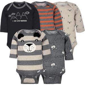 GERBER Baby Boys' 5-Pack Variety Onesies Bodysuits, Cute Prints, 6-9 Months