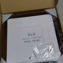 Square 8x8 Picture Frame with Mat for 4x4/6x6, Natural Walnut Wood Handcrafted Rounded Corner with Real Glass, Vertical or Horizontal Display Photo Gallery Wall & Tabletop Frame