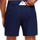 MIER Mens Running Shorts with 5 Inch Inseam, Quick Dry Athletic Shorts for Gym Workout Exercise Training, 3 Zipper Pockets (Blue, L)