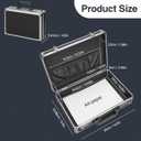 LOCKCURX File Organizer Storage Box - 14.2 x 9.4 x 4.5 Inch Medium, Portable Locking Storage Totes with Dual Combination Locks for Cash, Documents & Valuables - Black
