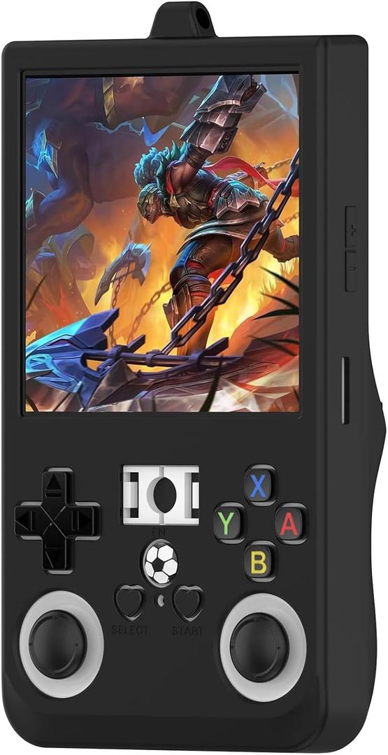 Disscool Case Cover Compatible with R36 Max Handheld Game Console Soft Anti Drop Silicone Replacement Protective Cases for Men and Women(Black)