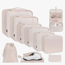 BAGAIL 8 Set Packing Cubes Various Sizes Packing Organizer for Travel Accessories Luggage Carry On Suitcase