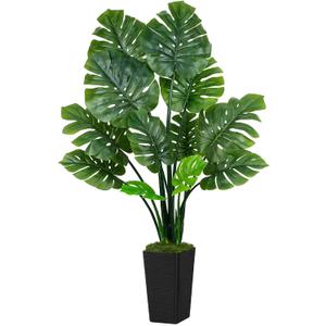 UPBUD 64'' Artificial Monstera Deliciosa Plant, Fake Swiss Cheese Tree