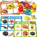 Coogam Sorting Toy for Toddlers, Animals Dinosaurs Fruits Vehicles Foods Fishes Balls Farm Playset, Fine Motor Montessori Game Preschool Educational Learning Gift for Year Old Kids