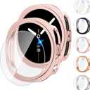 Tensea [5+5Pack for Samsung Galaxy Watch 8 Screen Protector Case 44mm Accessories, Hard PC Bumper/HD Anti-Fog Tempered Glass Protective Film, Face Cover Set, Galaxy Watch 8 Case for Women Men (Clear/Black/Starlight/Pink Gold/Rose Gold)