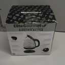 Elite Gourmet EKT1001 Electric 1.0L BPA-Free 1100W Glass Kettle Cordless 360 Base, Stylish Blue LED Interior, Handy Auto Shut-Off Function  Quickly Boil Water For Tea & More, Black