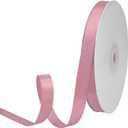 Double Face Dusty Pink Satin Ribbon 3/8 Inch x 50 Yards Satin Ribbon 100% Polyester Ideal for Gift Wrapping Crafts Wedding Decor