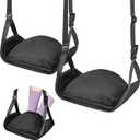 Babenest 2pcs Airplane Foot Hammock, Foldable Leg Rest Support with Adjustable Strap & Cover, Thickened Bottom for Feet Warmth, Portable Flight Footrest Holder for Air Travel, Office & Car (Cover)