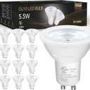 DAYBETTER GU10 LED Light Bulbs, Dimmable GU10 Bulb Replacement for Track Lighting, 5.5w Equivalent 50W, 500 LM Daylight White 5000K, MR16 LED Bulb for Kitchen, Range Hood, Living Room, 12 Pack