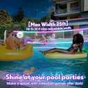 2-in-1 LED Pool Volleyball & Basketball Game Set, Light Up Pool Sport Combo Set with 14in LED Rim/4 LED Pool Balls/2 Base/Pump, Inground Swimming Pool Toy Game for Adults & Family