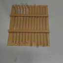 16 Pack Reusable Glass Straws,Set of 6 Straight and 6 Bent with 4 Cleaning Brush,Perfect for Smoothies,Tea, Juice, Milkshakes(8.5''x10 MM)