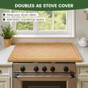 Kikcoin 3020 Bamboo Cutting Boards for Kitchen, Heavy Duty Wooden Cutting Boards, Healthy Extra Large Chopping Boards with Deep Juice Groove and Handle, Oversized Stove Top Cover, Natural