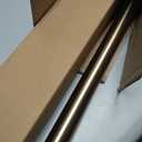 Ivilon Tension Curtain Rod - Spring Tension Rod for Windows or Shower, 24 to 36 Inch. Warm Gold