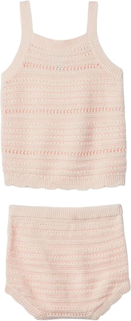 GAP Baby Crochet Set (12-18 Months, Pink Blush)