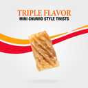 Good n Tasty Triple Flavor Mini Churro Style Twists, 250 Count, Gourmet Dog Treats Made with Chicken and Peanut Butter (EXP 12/01/26)