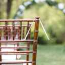 STOBAZA Reserved Chair Signs with Ribbon for Weddings and Formal Events 6-Pack Hanging Reserved Seating Signs Clear Acrylic Plaques 9.84X3.94 Inches