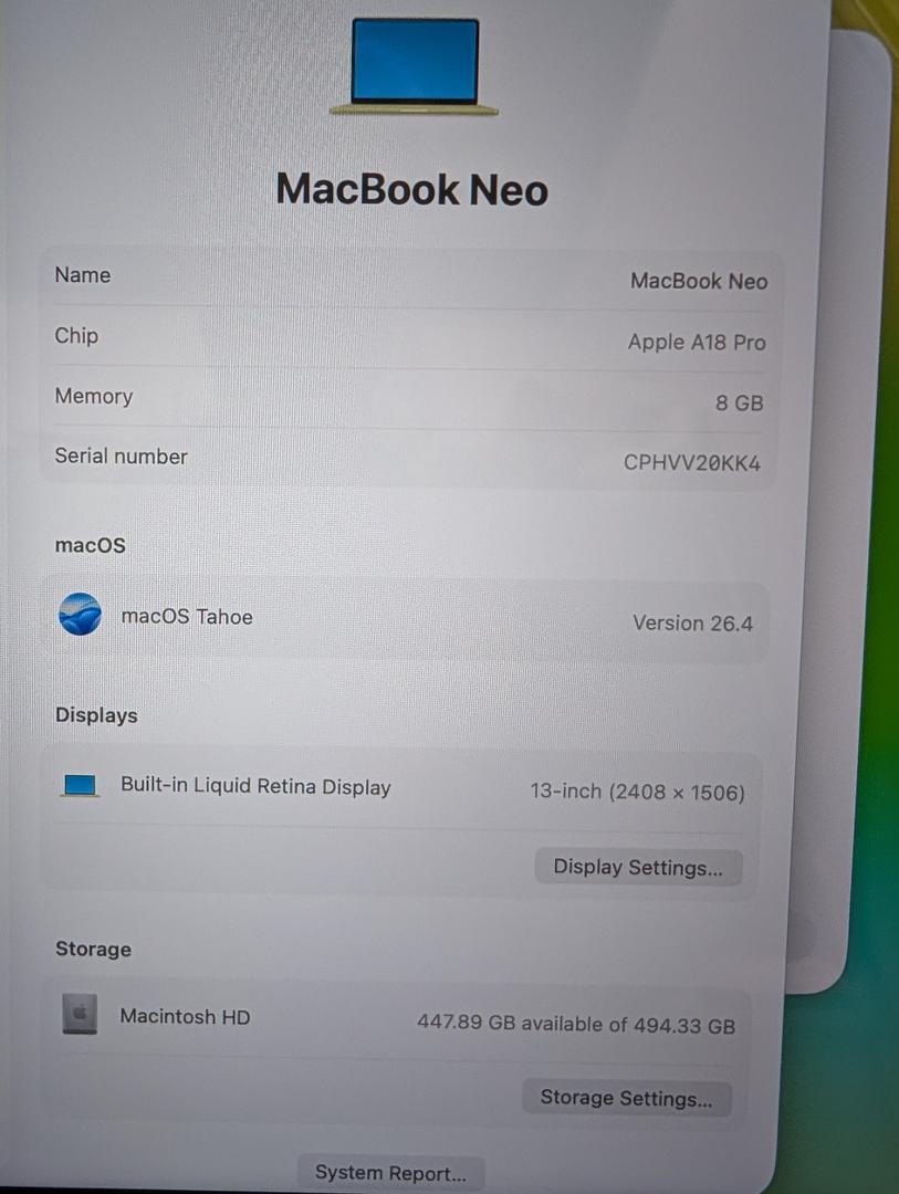 Apple 2026 MacBook Neo 13-inch Laptop with A18 Pro chip: Built for AI and Apple Intelligence, Liquid Retina Display, 8GB Unified Memory, 512GB SSD Storage, 1080p FaceTime HD Camera, Touch ID; Citrus