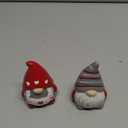 2Pcs Valentines Salt & Pepper Shakers Set Ceramic Salt Containers Heart Gnomes Farmhouse Decor for Kitchen Counter and Table (Red)