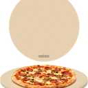 Arcedo Pizza Stone 16 Inch, Round Baking Stone for Bread Thermal Shock Resistant BBQ Grilling Pizza Pan Cordierite Cooking Pan With PE Scraper