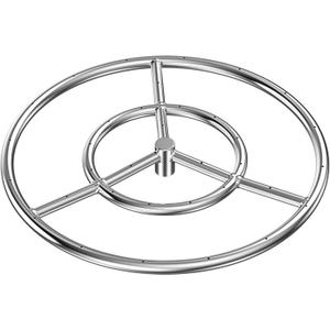 Skyflame 18-Inch Round Fire Pit Burner Ring for Natural Gas/Propane Fire Pit, 304 Stainless Steel