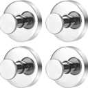 Suction Cup Hooks for Shower,No Drill Towel Hooks for Bathroom Wall, Kitchen, Glass, Mirror, Tile - Ideal for Hanging Towels, Robes, and Loofahs (Mirror-4pcs)