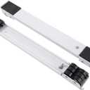 Washing Machine Base, Heavy Duty Expandable Appliance Roller Pair, Adjustable Refrigerator Rack-Drying, Rack-Refrigerator, Machine Base, Sturdy Feet, White, Two Packs