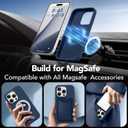 GONEZ for iPhone 15 Pro Max Case Silicone, Compatible with Magsafe, 2X Camera Protector + 2X Screen Protector, Soft Anti-Scratch Microfiber Lining, Liquid Silicone Shockproof Phone Cover, Dark Blue