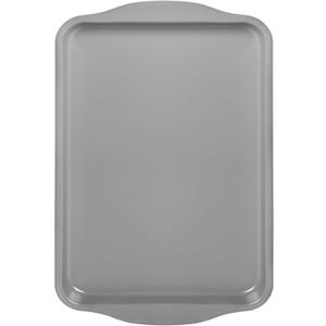 15-Inch Baking Sheet Pan, Non-Stick Jelly Roll Carbon Steel Naturally Slick Ceramic Coating Rimmed Cookie Sheet Pan for Oven Roasting Meat Bread - 15" x 10" (Gray)