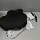 Lumbar Support Pillow for Office Chair, Heated Back Support Pillow with Vibration, Back Massage for Pain Relief, 3 Heating Levels & 4 Motors & 3 Intensities, at Home Office Car Sofa - Black