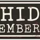 Metal Sign Hideout Fun Kids Tree House Sign - Kids Fortress Sign - Play Shed Sign - Kids Cave Sign - Fun Bunker Sign - Kids Clubhouse Sign Tin Sign with Saying 4x16 Inch