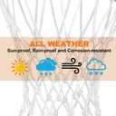Heavy Duty Basketball Net Replacement All Weather Basketball Net Fits Standard Indoor or Outdoor, 12 Loop (White)