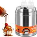 Electric Sauce Warmer Dispenser Commercial Cheese Sauce Bottles Warmer Hot Fudge Warmer Dispenser 3-Bottles Warmer for Cheese Sauce Hot Chocolate Fudge Caramel 86-185 110V