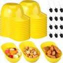 24 Set Yellow Helmet Hats Ice Cream Construction Bowl with Shovel, 8 oz
Mini Baseball Sundae Bowl, Disposable Plastic, Novelty Dessert Spoon, Worker Theme Party Supplies, Snack Ice Cream Containers