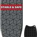 caius Ironing Board with Extra Thick Heavy Duty Padded Cover, Full Size Iron Board, Full Metal Construction, Easy to Fold, Adjustable Height (43x13in Black)