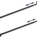 18-31.5 inches Adjustable Magnetic Curtain Rod for Metal Door, Magnetic Towel Bar Holder for Kitchen Refrigerator, Magnet Flip Calendar Chart Rod for Whiteboard, Black, 2 Pack