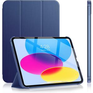 Soke Case for iPad 11th Generation (A16) 11-inch 2025 & 10th Gen 10.9-inch 2022 - [ Auto Wake/Sleep + Slim Trifold Stand], Protective Hard PC Back Cover for Apple iPad 11/10 - Navy Blue