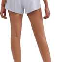 Aurefin Athletic Shorts for Women,Women's Quick Dry Workout Sports Active Running Track Shorts with Elastic and Zip Pockets (M)