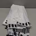 AOFOTO Bohemian Shower Curtain Tassel Boho Black and White Striped Geometric Pattern Shower Curtains for Bathroom Waterproof Bath Curtain Sets with Hooks Bathroom Home Decor 36x72 Inches