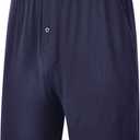 MoFiz Mens Pajama Sets Short Pijama 2 Piece Summer House Lounge Sleep Sets Pj's Lightweight Night Suits Comfy Soft (Blue, XL)