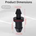 100pcs Drip Irrigation Line Plugs, 1/4 Durable PP Drip Barbed Tubing Goof Plugs Plastic Irrigation Hose Pipe Fittings Part for Garden Lawn Courtyard & Raised Beds Watering System Accessories
