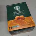 Starbucks K-Cup Coffee Pods, Caramel Naturally Flavored Coffee For Keurig Brewers, 100% Arabica, 1 Box (22 Pods) (EXP 12/05/26)
