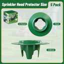 FREEKIT 5Pack Sprinkler Head Protectors-Cuttable, Donut-Style Lawn Sprinkler Guard, ABS Plash Guard, Prevent Damage from Mower&Trimmer. Bottom Groove Pipe&Wires can Pass Through. 4 Legs Easy Position